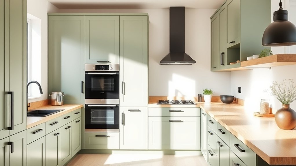 cabinet colors and lighting
