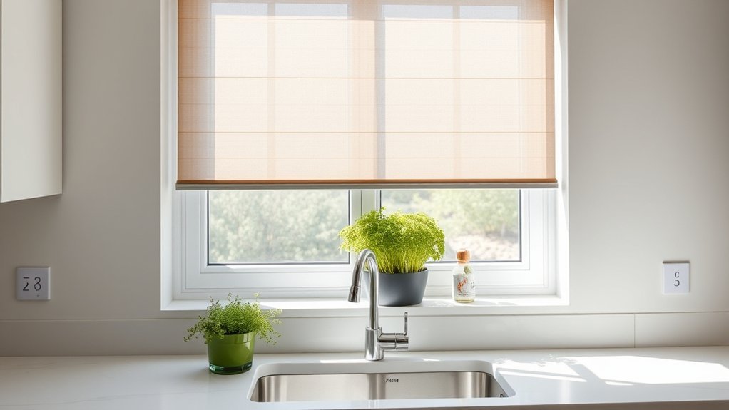 practical kitchen window blinds