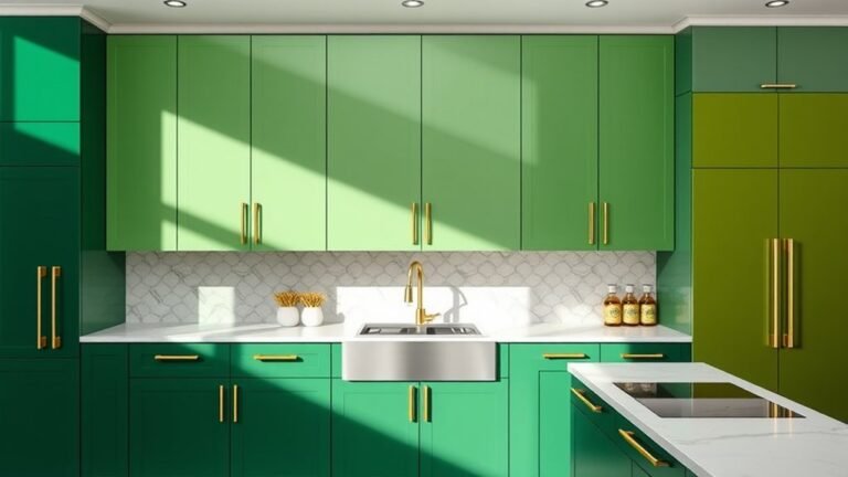 top green kitchen cabinet shades