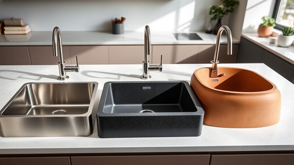top kitchen sink materials