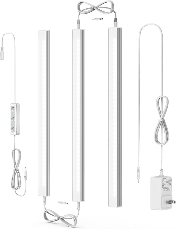 ASOKO UNO-LK Under‑Cabinet LED Lights – 3‑Pack, 12‑inch, Dimmable 4500